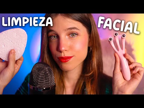 ASMR LIMPIEZA FACIAL REAL MUY RELAJANTE 🧖🏼 SONIDOS DE CREMAS PARA DORMIR 🧼 (ROLEPLAY EN ESPAÑOL)