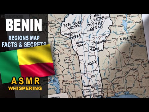 ASMR: Map of BENIN outline | Main Cities Key Facts and Highlights | ASMR maps and facts