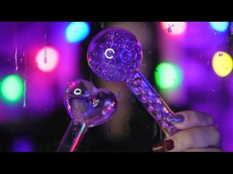 ASMR COM CHUVA PARA DORMIR IMEDIATAMENTE 🌧️ GOTAS NA TELA E SOM DE CHUVA ☔️