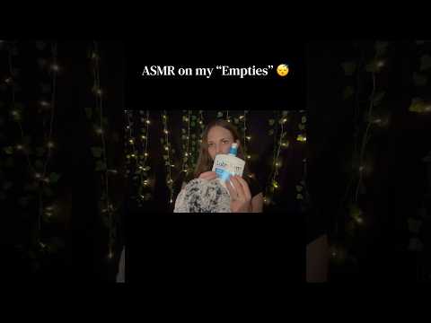 ASMR on My Empties 🧴✨ Short Nail Tapping, Lid & Sticky Sounds #shorts