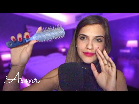 ASMR - Penteando o seu cabelo e fazendo cafuné 😴