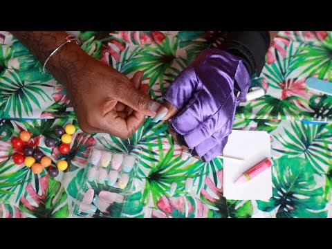 Voguish Fantasy Press On Nails ASMR Gobstoppers Eating Sounds