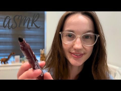 ASMR Drawing on your Face (QUICKLY) with Felt Tip Pens ✍️ Personal Attention for Relaxation 💤