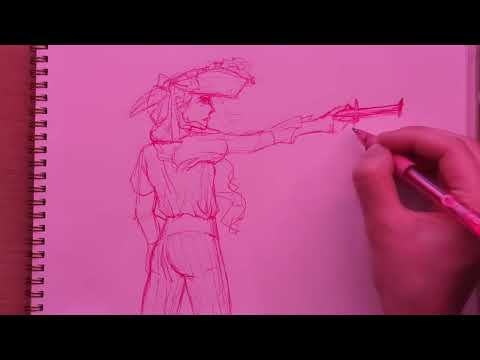 asmr sketching in pen (no talking)~