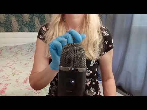 ASMR Pure Tingles:  Blue Gloves  (No Talking)