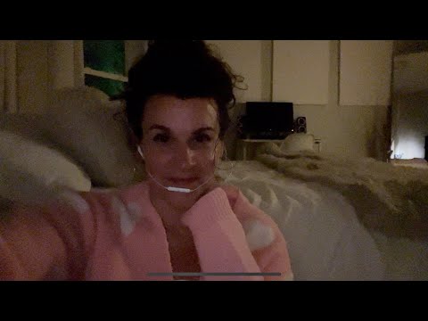 Lofi ASMR: Cozy Whisper Ramble Chat Before Bed (SUPER UP CLOSE w/Hand Movements)