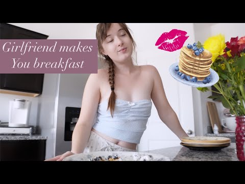 ASMR girlfriend makes you breakfast🥞🫐