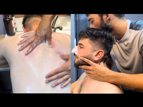 A professional Massage to our client's upper back and neck