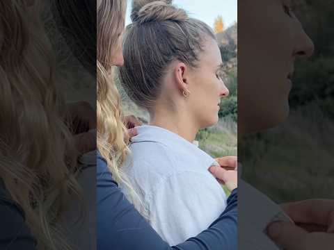 Meticulously adjusting her collar #asmr