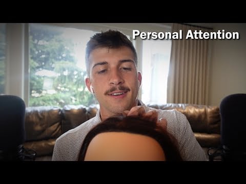 ASMR Personal Attention for Anxiety | Male Voice & Head Brushing