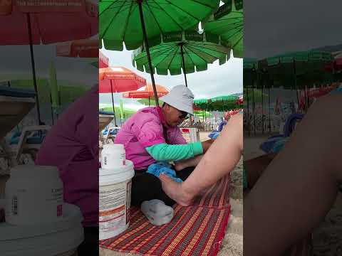 Masaje de pies en playa de Phuket 🇹🇭 #tailandia #masajethai #relax #masaje #massage #short
