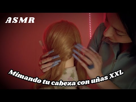 Rascando tu cabeza con pulseras y uñas largas ASMR