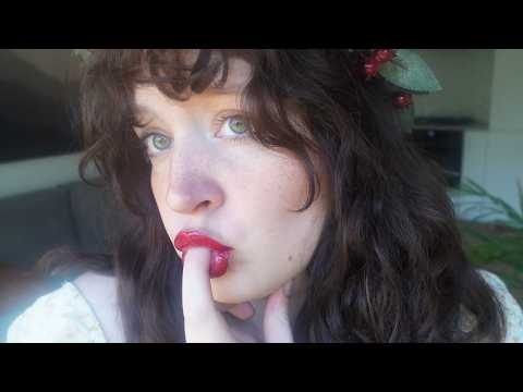 Spit painting on your skin care ASMR (personal attention, whispers, mouth sounds)