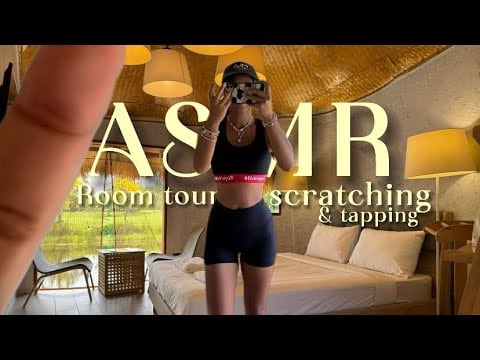 ASMR for sleep - Room tour scratching & tapping 