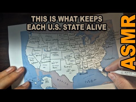 The Most Valuable Industry in Every U.S. State | ASMR tracing + facts