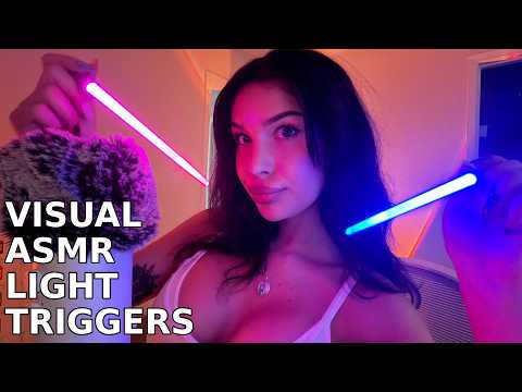 Visual ASMR (light triggers, mouth sounds, whispering)