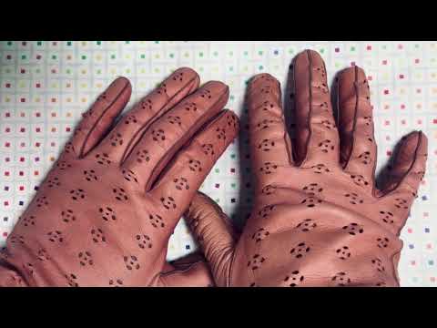 LEATHER GLOVES 👋 OPEN-WORK ✂ CUTTING 💋 WHISPER [[ASMR]]