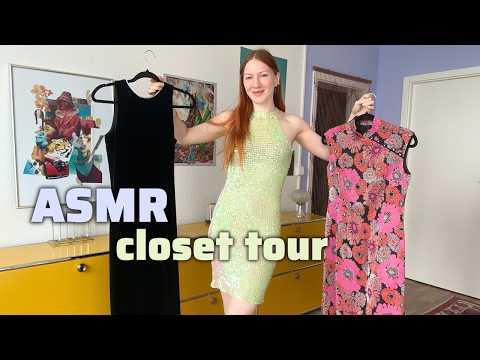 ASMR closet tour ✩ pt. 2 ✩ meine Kleider (soft spoken voice over, fabric scratching)