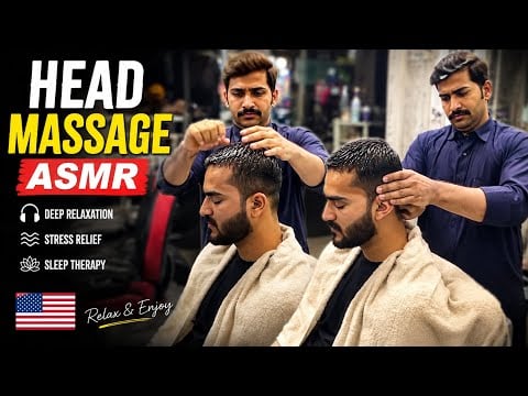 💆‍♂️ Deep Sleep Head Massage ASMR 😴 | Relaxing Scalp Massage for Stress Relief 