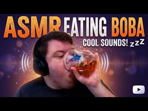 ASMR EATING POPPING PEARLS / BOBA + CUP SOUNDS! 