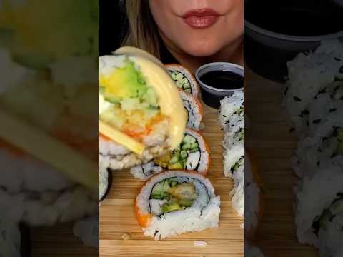Huge Sushi Bite #asmr #food #foodie #sushi