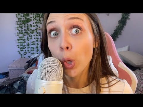 ASMR FAST AND AGGRESSIVE/ Intense mouth sounds, visuals, inaudible whispers, hand sounds
