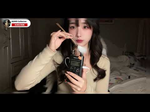 ASMR🎧｜Gentle big sister and fluffy and soft goose feather stick