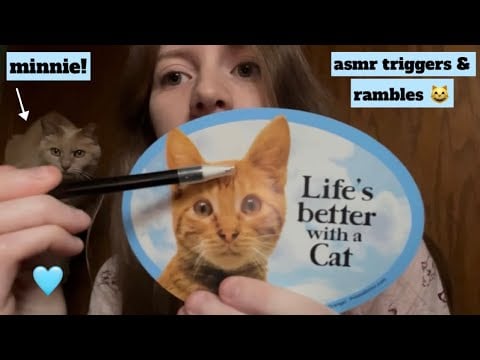 asmr with cat themed items! (lofi)