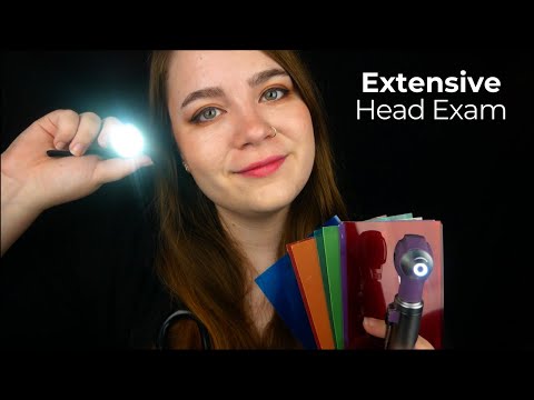 Extensive Head Examination (Lots of Palpation, Cranial Nerve Tests) 🩺 ASMR Medical Roleplay