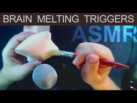 [ASMR] Very relaxing tapping and brushing objects for you to sleep. [Soft whispering brain massage]