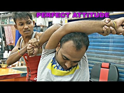 a perfect head & body asmr massage for sleep by Indian barbering student