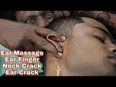 Energetic Ear Massage With 3d Sounds | ASMR Ear Finger And Head Massage With Neck Crack Ear Crack