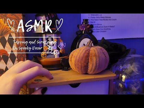 ASMR | TAPPING AND SCRATCHING ON SPOOKY DECOR 🎃👻🔮