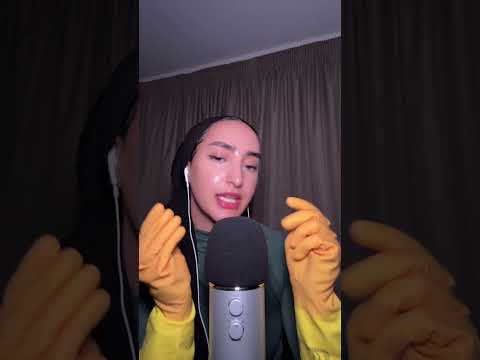 Dishwashing gloves #asmr #shorts #fabricsoundsasmr #relaxing #mouthsounds