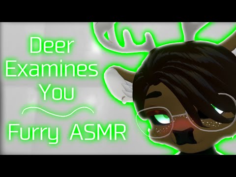 [Furry ASMR] A Deer Examines You After Getting Captured (Whispering, Face Touching)