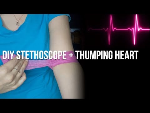 Female Heartbeat After Blood Draw With DIY Stethoscope   HD 1080p