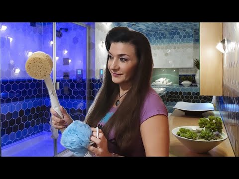 ASMR ROLEPLAY / TE DOY UN BAÑO MUY RELAJANTE / EN ESPAÑOL