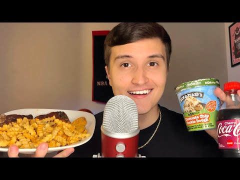 ASMR Eating ONLY Junk Foods Mukbang 🍕🍟🍦 (pizza, fries, ice cream, etc)