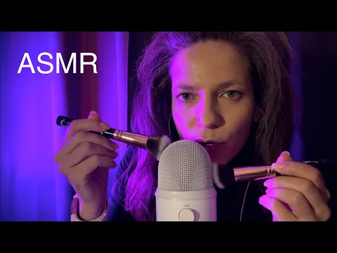 ASMR | Gentle Ear Blowing/ Breathing Part 2 + Brushing