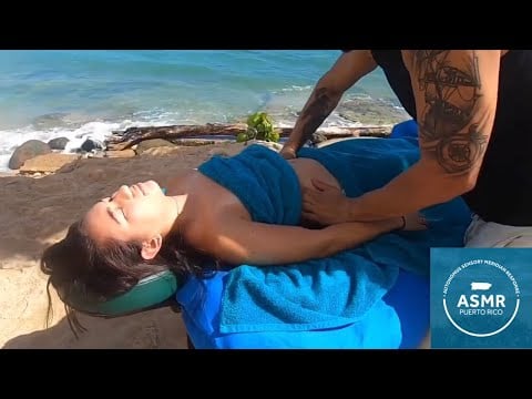 Upper Body Massage | Beachside Spa Technique | No Talking ASMR