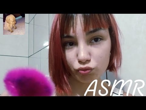 Asmr- Pincel na tela e conversando baixinho😴💞