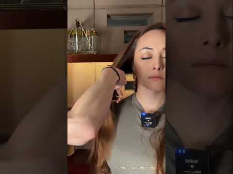 #asmr hair brushing #relaxing #relax #tingles #asmrvideos #sleep #satisfying #asmrsounds #hair #love