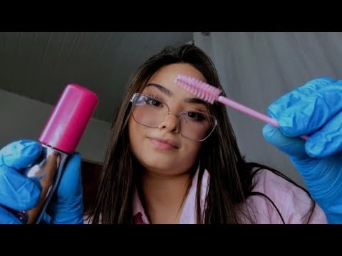 ASMR: EXTENSÃO DE CÍLIOS FIO A FIO VOCÊ É MINHA MODELO💤￼