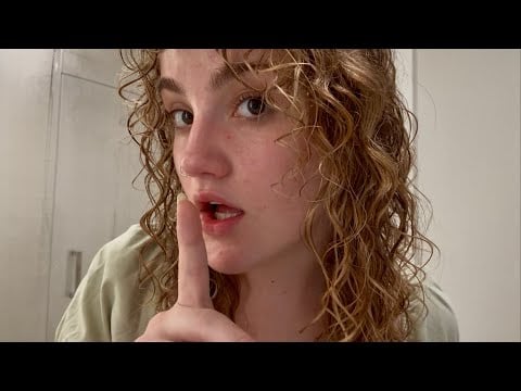 shhh we can’t get caught ASMR grwm in my parents’ bathroom (personal attention secret whispers)