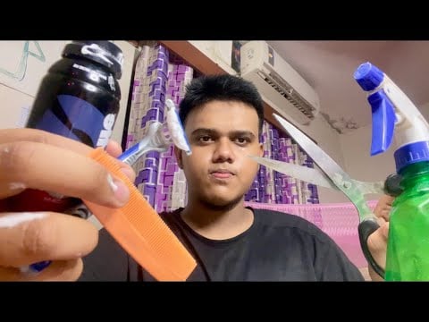 3 Minutes ASMR Haircut & Shave Fast & Aggressive