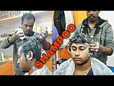 Super relaxing shampoo massage by Indian barber | Hair wash ASMR