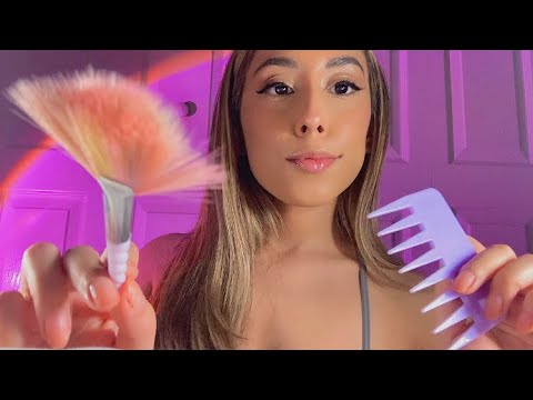 ASMR Camera Combing & Brushing (semi slow & fast)