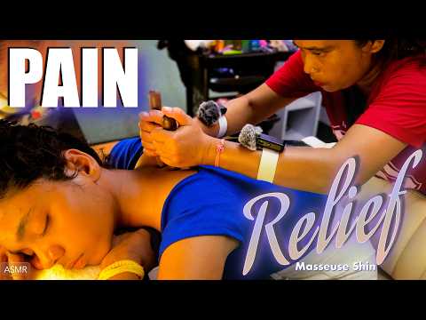 Melt Your Tension Away with Relaxing Hand & Back Pain Relief Massage || Deep Sleep ASMR Head Massage