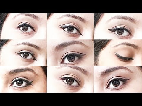 9 Different Eyeliner Looks | Easy Eyeliner Tutorial | How To Apply Liquid Liner | V STYLE