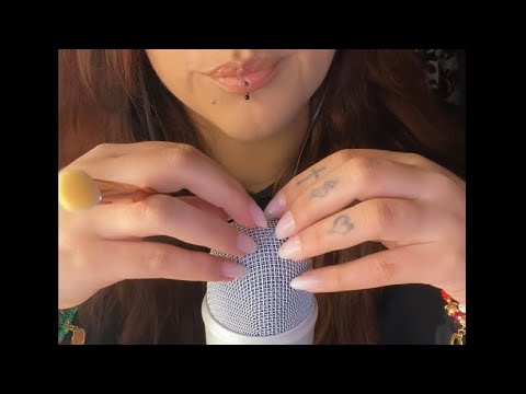 Asmr ✨Spanish Words with Tapping & Brushing Sounds👐🏼🎙️👂😴 #asmrfyp #asmrspanish #asmrsonidos 